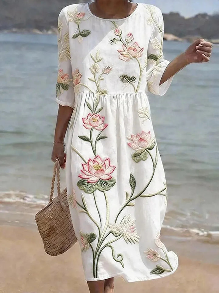 Lunessa | Floral Garden Midi Dress
