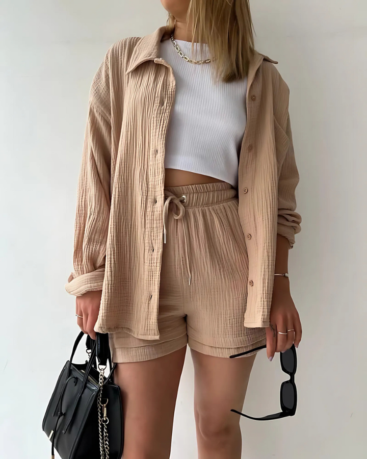 Evara | Chic Button Co-Ord Set