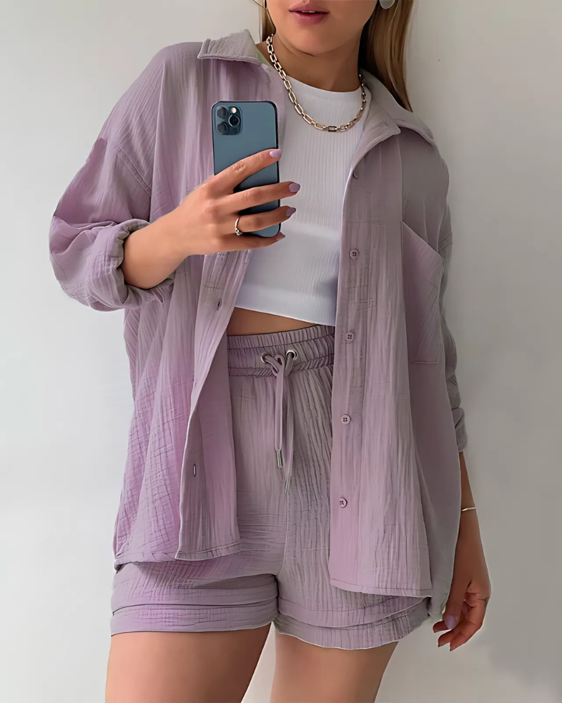 Evara | Chic Button Co-Ord Set