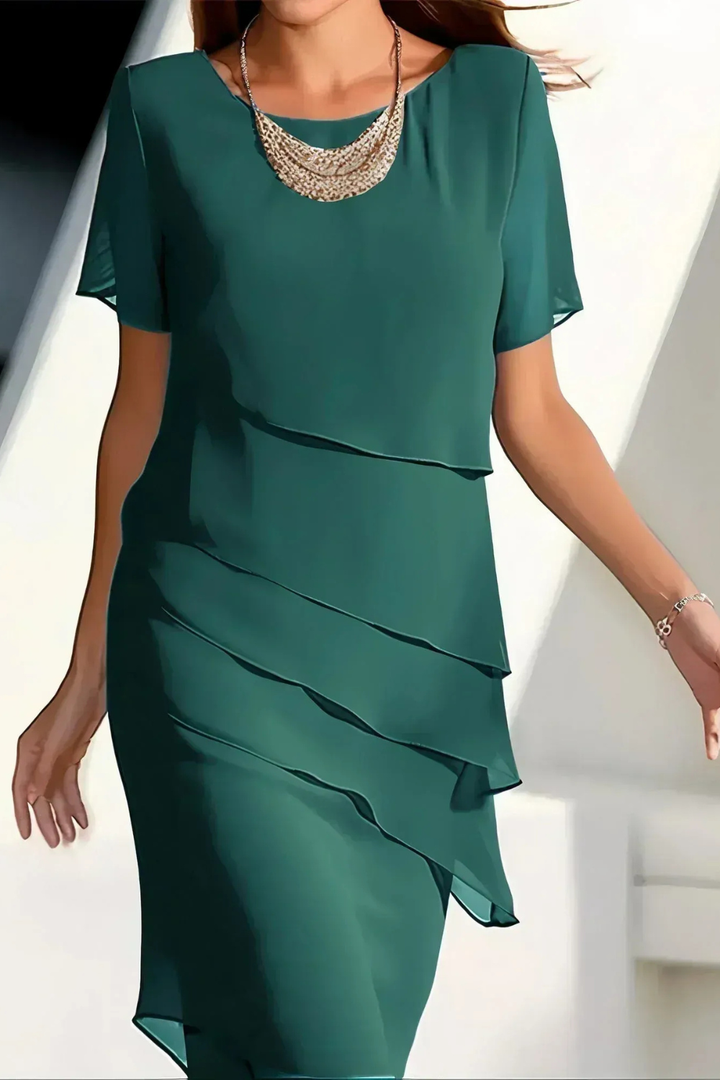 Clara | Refined Ruffle Midi Dress