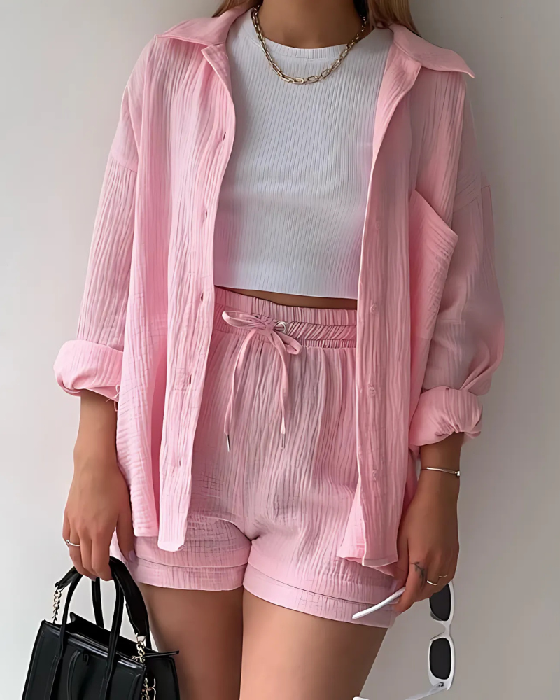 Evara | Chic Button Co-Ord Set
