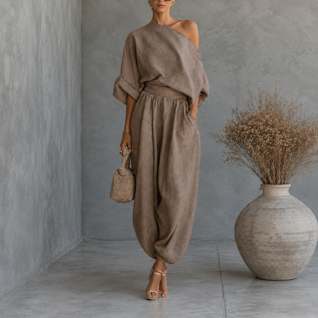 Elowen | Asymmetrical Linen Set