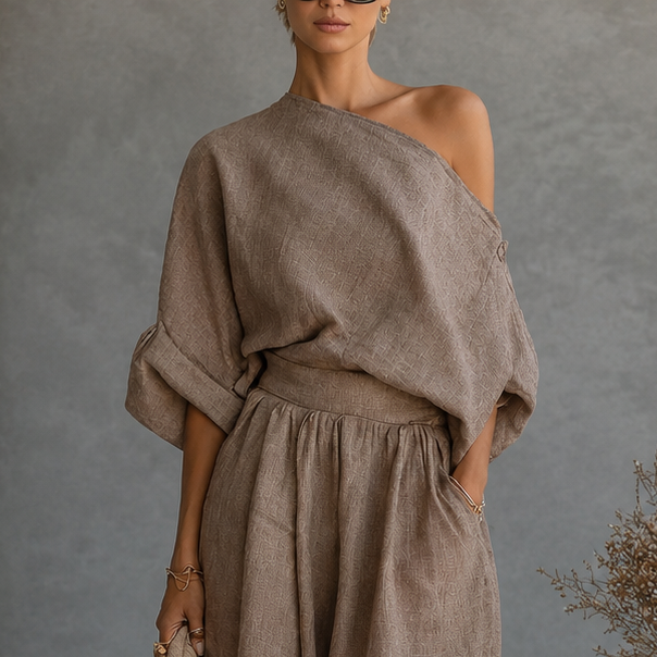 Elowen | Asymmetrical Linen Set