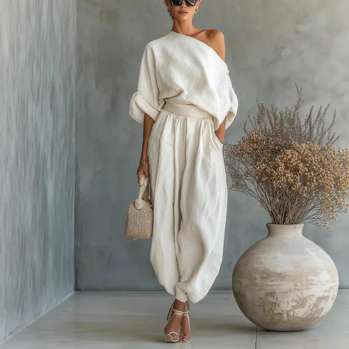 Elowen | Asymmetrical Linen Set