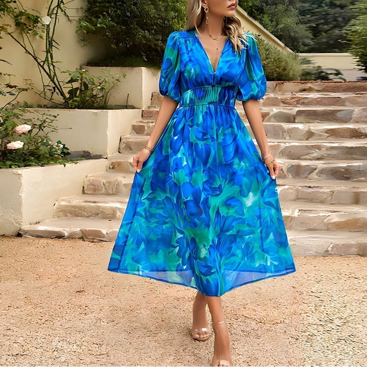 Livera | Graceful Floral Midi Dress