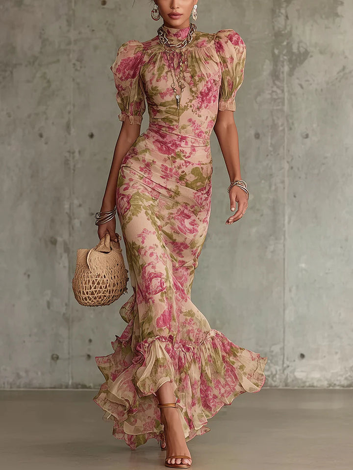 Amelia Rose Print Maxi Dress