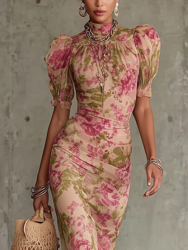 Amelia Rose Print Maxi Dress