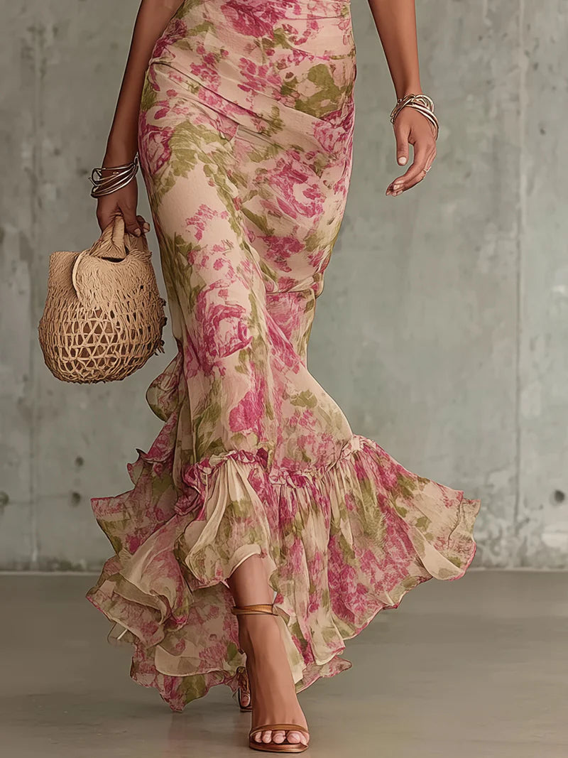Amelia Rose Print Maxi Dress