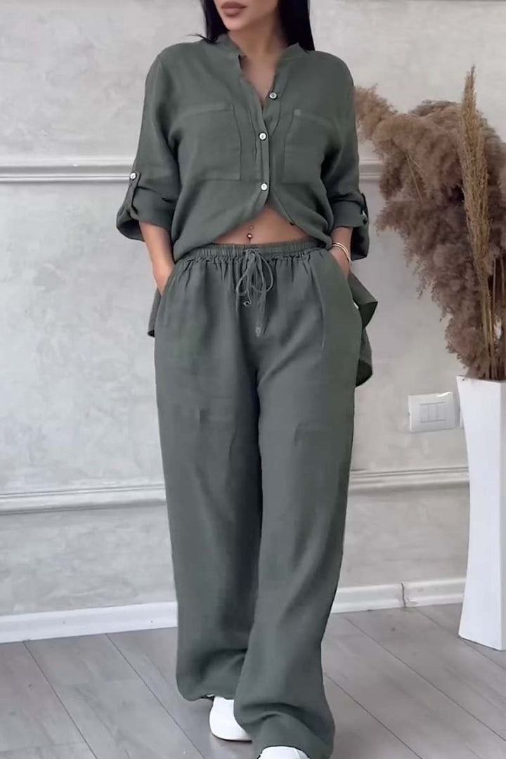 Avenza | Cotton Linen Shirt & Trouser Set