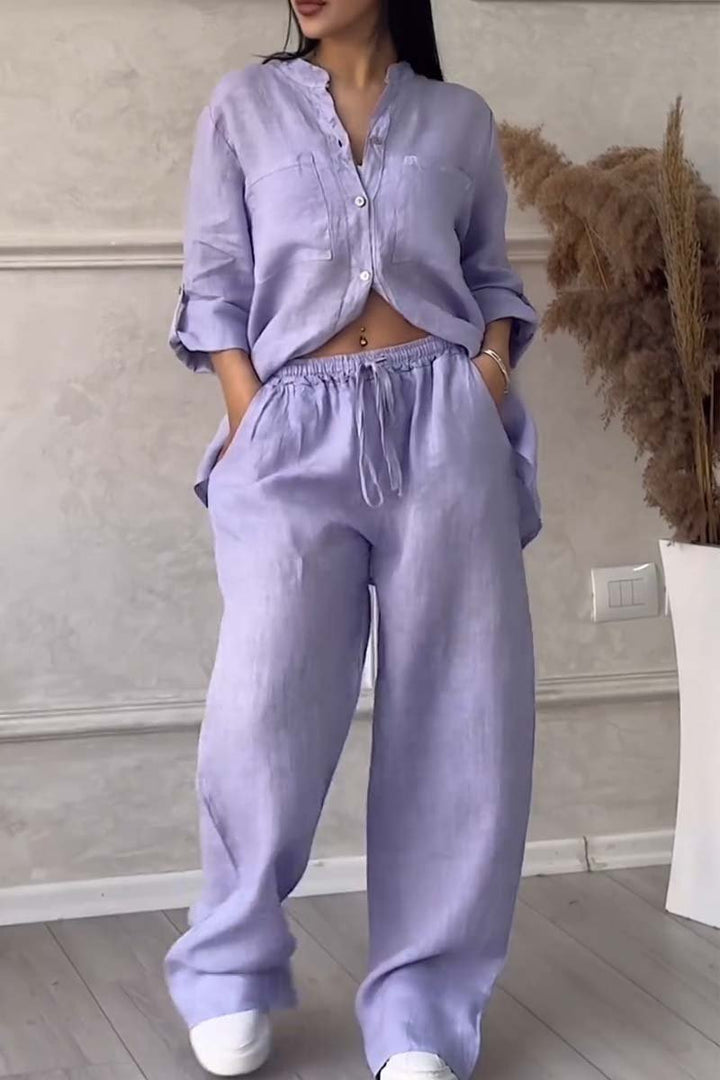 Avenza | Cotton Linen Shirt & Trouser Set