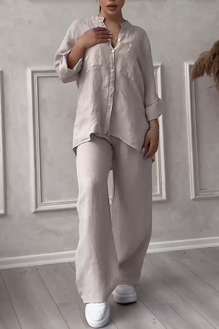 Avenza | Cotton Linen Shirt & Trouser Set
