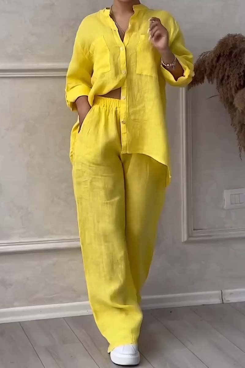 Avenza | Cotton Linen Shirt & Trouser Set