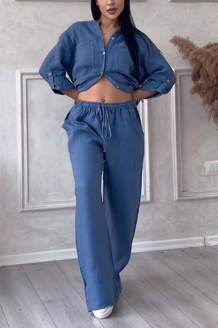Avenza | Cotton Linen Shirt & Trouser Set