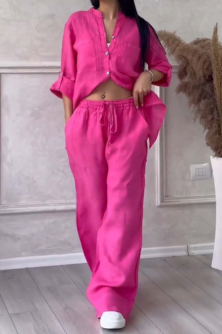 Avenza | Cotton Linen Shirt & Trouser Set