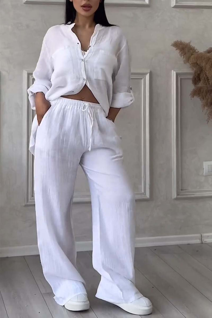 Avenza | Cotton Linen Shirt & Trouser Set