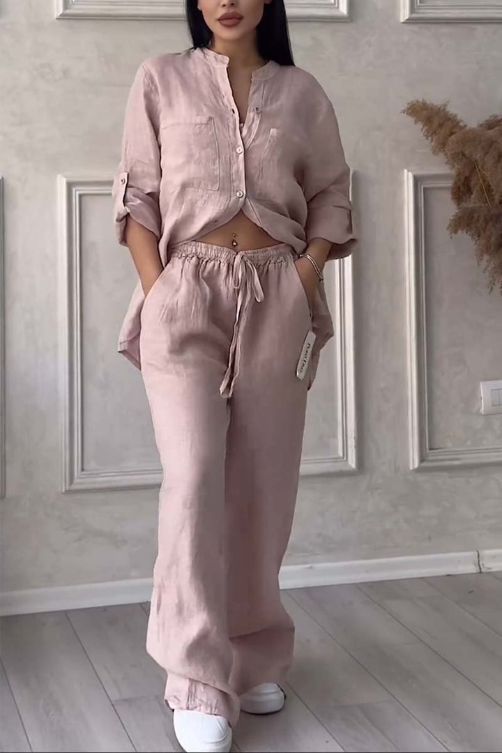 Avenza | Cotton Linen Shirt & Trouser Set