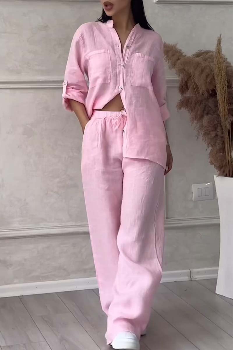 Avenza | Cotton Linen Shirt & Trouser Set