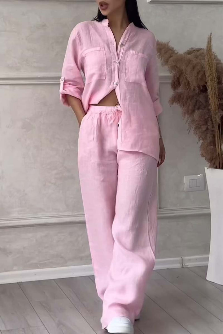Avenza | Cotton Linen Shirt & Trouser Set