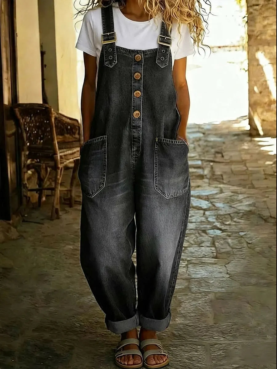 Amanda Casual Denim Jumpsuit