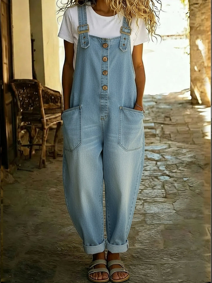 Amanda Casual Denim Jumpsuit